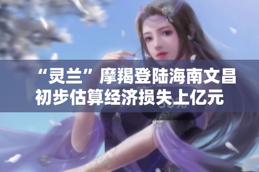 “灵兰”摩羯登陆海南文昌初步估算经济损失上亿元
