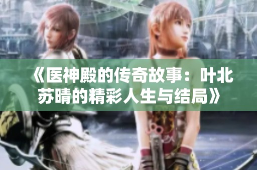 《医神殿的传奇故事：叶北苏晴的精彩人生与结局》