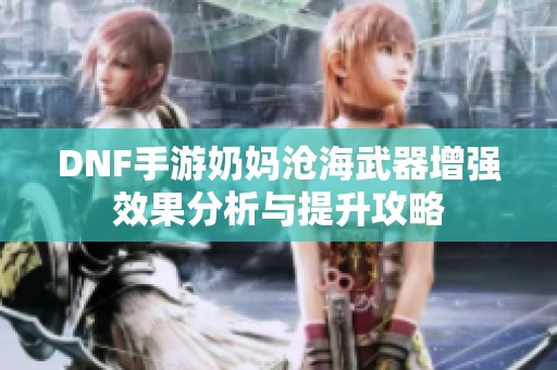 DNF手游奶妈沧海武器增强效果分析与提升攻略