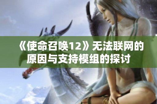 《使命召唤12》无法联网的原因与支持模组的探讨