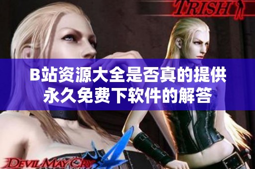 B站资源大全是否真的提供永久免费下软件的解答