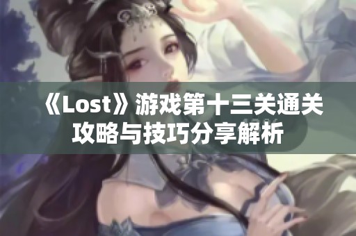 《Lost》游戏第十三关通关攻略与技巧分享解析