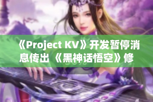 《Project KV》开发暂停消息传出 《黑神话悟空》修改器进展更新