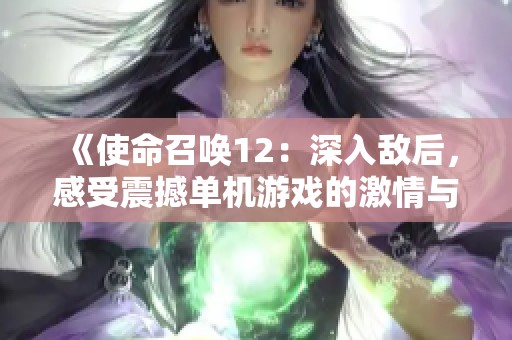 《使命召唤12：深入敌后，感受震撼单机游戏的激情与挑战》