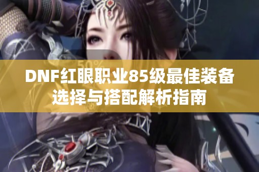 DNF红眼职业85级最佳装备选择与搭配解析指南