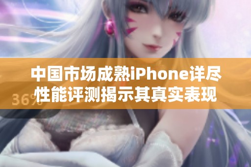 中国市场成熟iPhone详尽性能评测揭示其真实表现