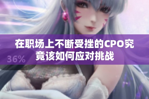 在职场上不断受挫的CPO究竟该如何应对挑战