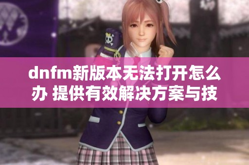 dnfm新版本无法打开怎么办 提供有效解决方案与技巧