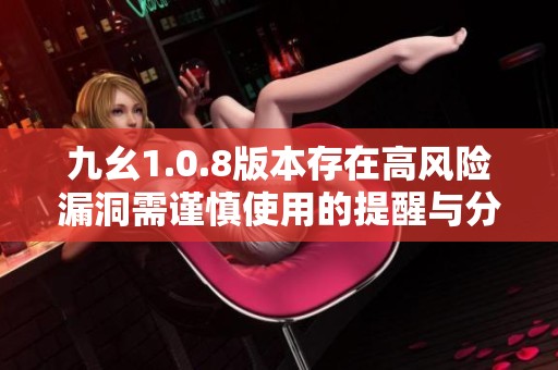 九幺1.0.8版本存在高风险漏洞需谨慎使用的提醒与分析
