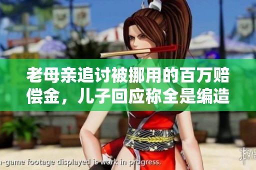 老母亲追讨被挪用的百万赔偿金，儿子回应称全是编造故事
