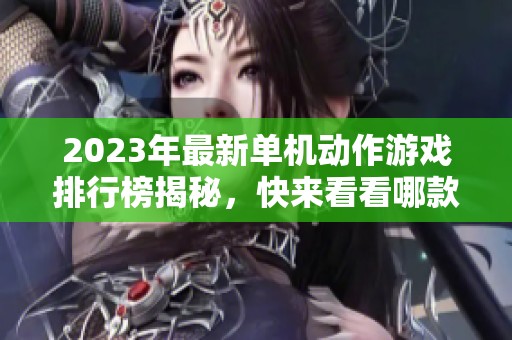 2023年最新单机动作游戏排行榜揭秘，快来看看哪款更值得尝试