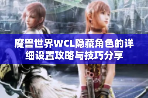 魔兽世界WCL隐藏角色的详细设置攻略与技巧分享