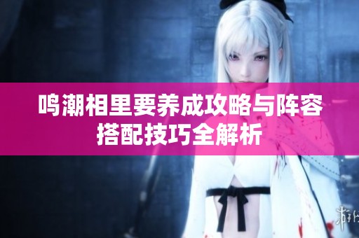 鸣潮相里要养成攻略与阵容搭配技巧全解析