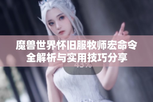 魔兽世界怀旧服牧师宏命令全解析与实用技巧分享