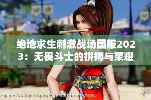 绝地求生刺激战场国服2023：无畏斗士的拼搏与荣耀之旅