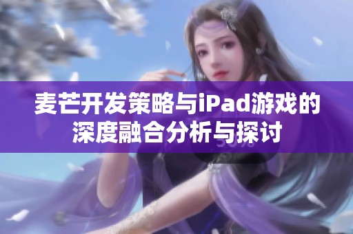 麦芒开发策略与iPad游戏的深度融合分析与探讨