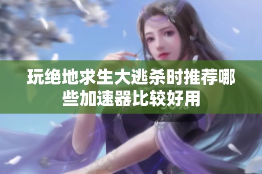 玩绝地求生大逃杀时推荐哪些加速器比较好用