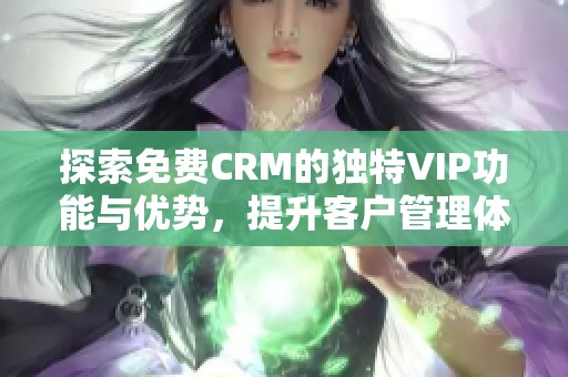 探索免费CRM的独特VIP功能与优势，提升客户管理体验