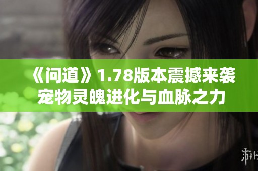《问道》1.78版本震撼来袭 宠物灵魄进化与血脉之力的全新时代开启