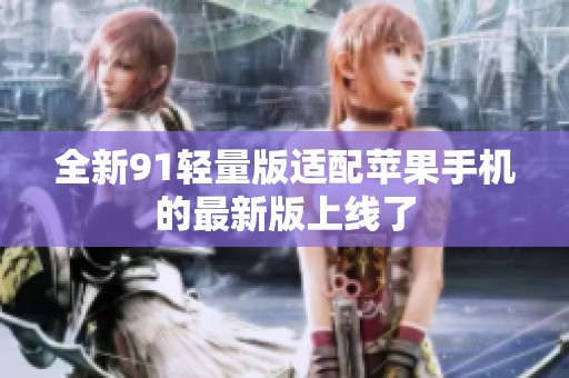 全新91轻量版适配苹果手机的最新版上线了