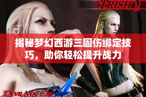 揭秘梦幻西游三固伤绑定技巧，助你轻松提升战力