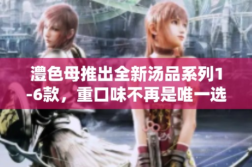 澧色母推出全新汤品系列1-6款，重口味不再是唯一选择