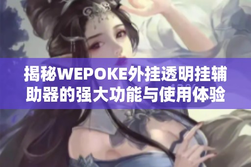 揭秘WEPOKE外挂透明挂辅助器的强大功能与使用体验
