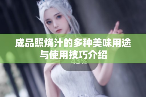 成品照烧汁的多种美味用途与使用技巧介绍