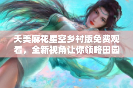 天美麻花星空乡村版免费观看，全新视角让你领略田园风光