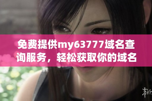 免费提供my63777域名查询服务，轻松获取你的域名信息